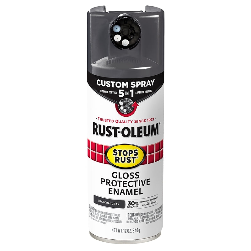 PAINT SPRAY GLO CHRCL GRY 12OZ