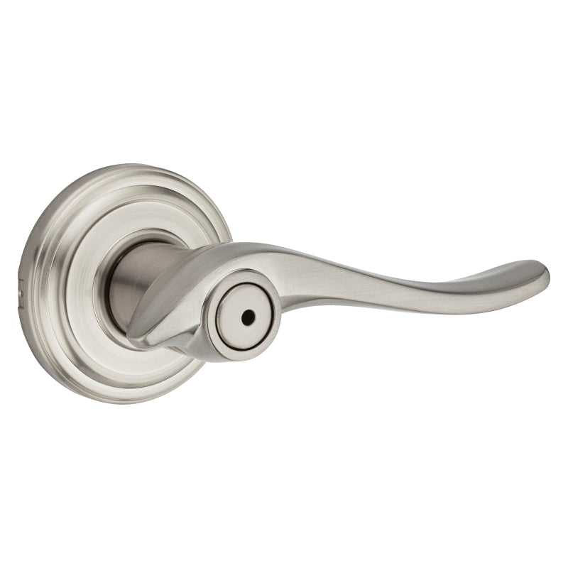 Kwikset Signature Series 730AVL 15 Privacy Door Lever, Thumbturn Lock, Satin Nickel, Knob Handle, Zinc, Residential