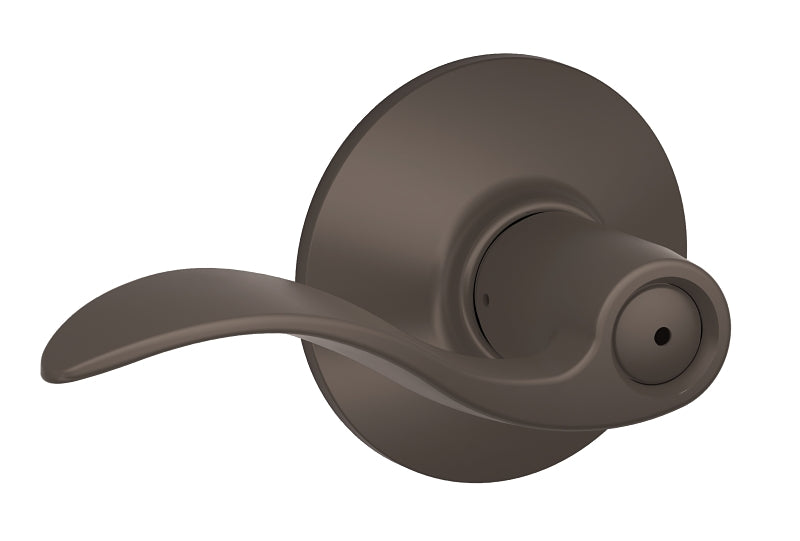 Schlage F Series F40 V ACC 613 Privacy Lever, Mechanical Lock, Oil Rubbed Bronze, Lever Handle, Metal, Residential