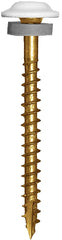 GRK Fasteners 120670 Cabinet Screw, 1-1/2 in L, Washer Head, Star Drive, Zip-Tip Point, Steel, Powder-Coated, 80 PK