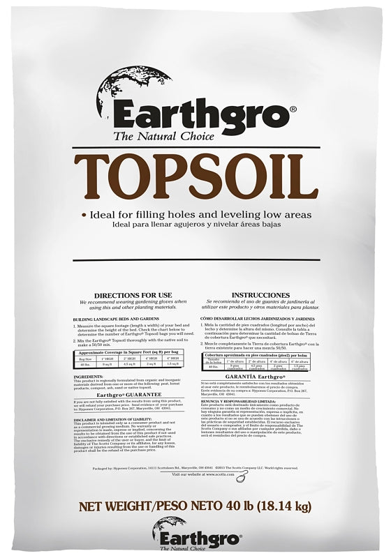 Earthgro 71140180 Top Soil, Granular, 40 lb Bag