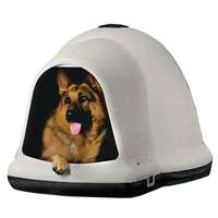 Petmate Indigo 25944 Dog House, 51-1/2 in OAL, 39.3 in OAW, 30 in OAH, Plastic, Black/Taupe