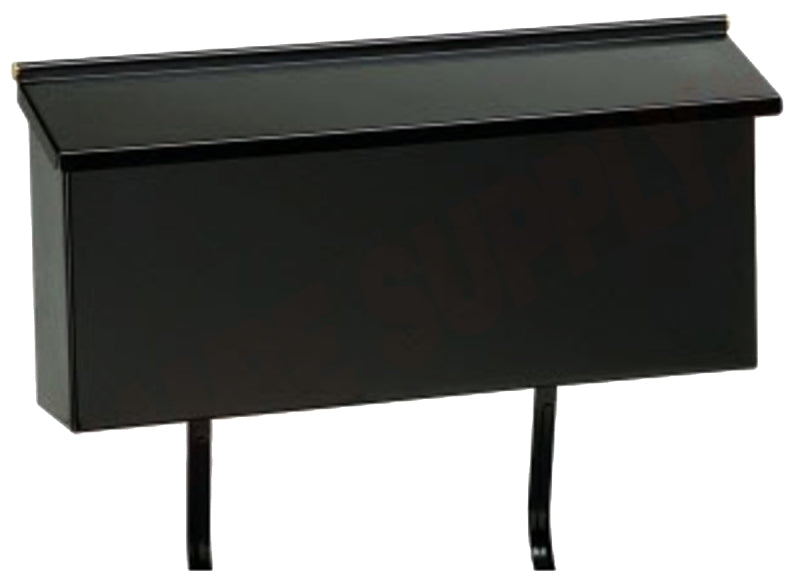 Dancy 20075 Ranch Mailbox, Metal, Black, 15-1/2 in W, 2-3/4 in D, 7-1/2 in H