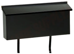 Dancy 20075 Ranch Mailbox, Metal, Black, 15-1/2 in W, 2-3/4 in D, 7-1/2 in H
