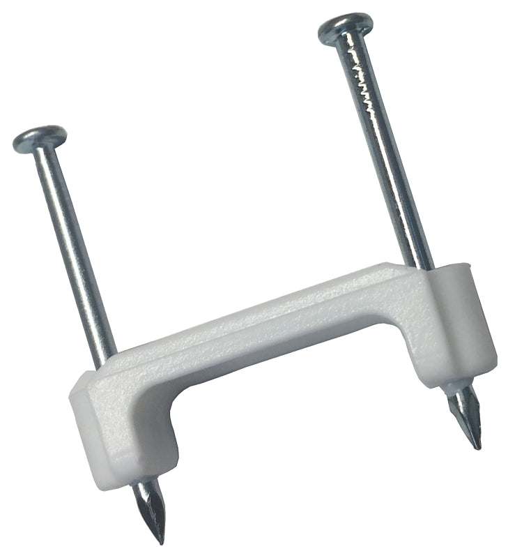 GB PS-175 Cable Staple, 3/4 in W Crown, 1-1/4 in L Leg, Plastic/Polyethylene