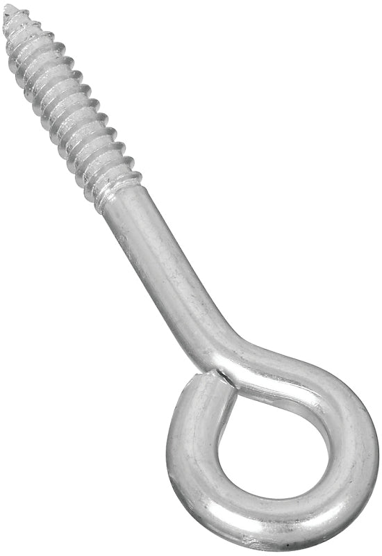 National Hardware N220-681 Lag Screw Eye, 1.62 in L Thread, 4 in OAL, 175 lb Working Load, Steel, Zinc