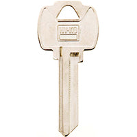 Hy-Ko 11010FR2 Key Blank, Brass, Nickel, For: Fort Cabinet, House Locks and Padlocks