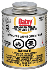 Oatey 31542 Pipe Cement, Liquid, Yellow, 473 mL