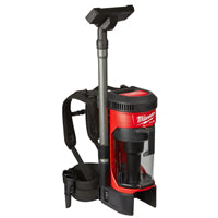 Milwaukee M18 FUEL Series 0895-20 3-in-1 Backpack Vacuum, 18 VDC, 12 Ah, Lithium-Ion, HEPA Filter