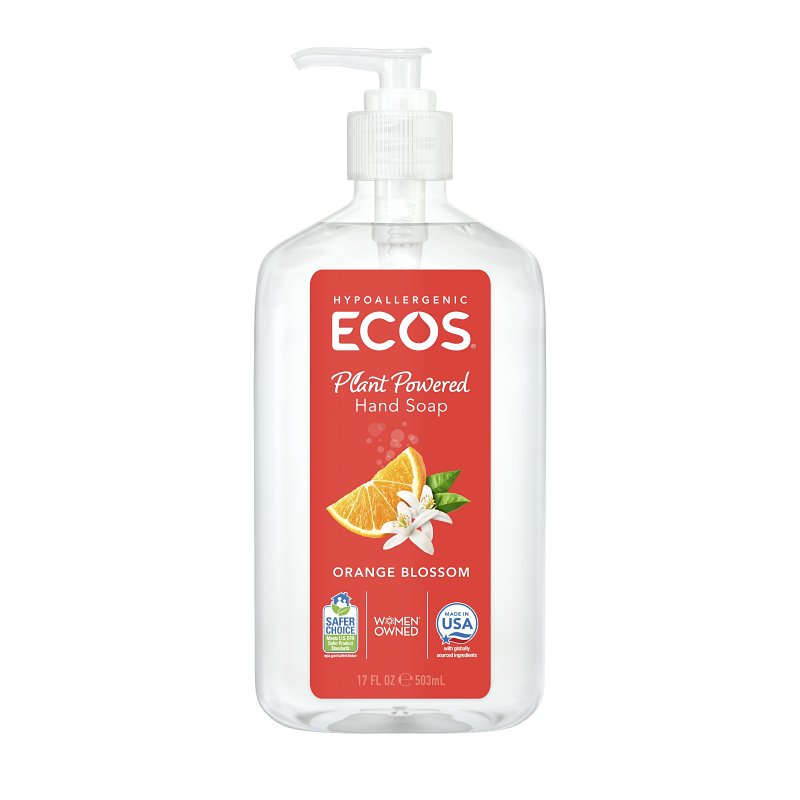Ecos 9484/6 Hand Soap Clear, Liquid, Clear, Floral, 17 oz, Bottle