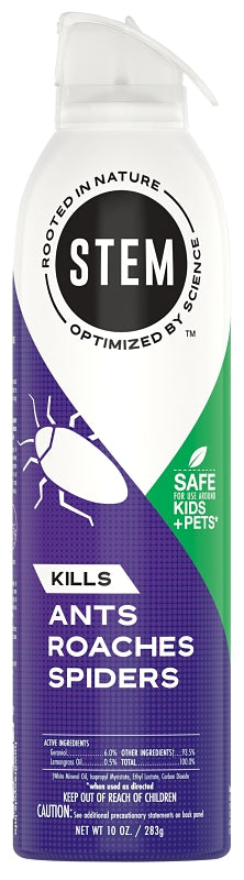 Stem 3282 Bug Killer, Spray Application, Indoor, Outdoor, 10 oz Can