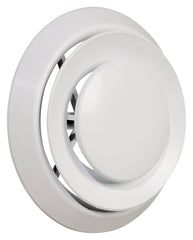Imperial DR-06 Series Premium Air Diffuser with Collar, 6 in Duct Opening, Steel, White