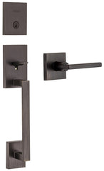 Weiser San Clemente x Halifax Series GLA8471SCE/HFL514 Single-Lock Handleset, 2 Grade, Iron Black, Residential