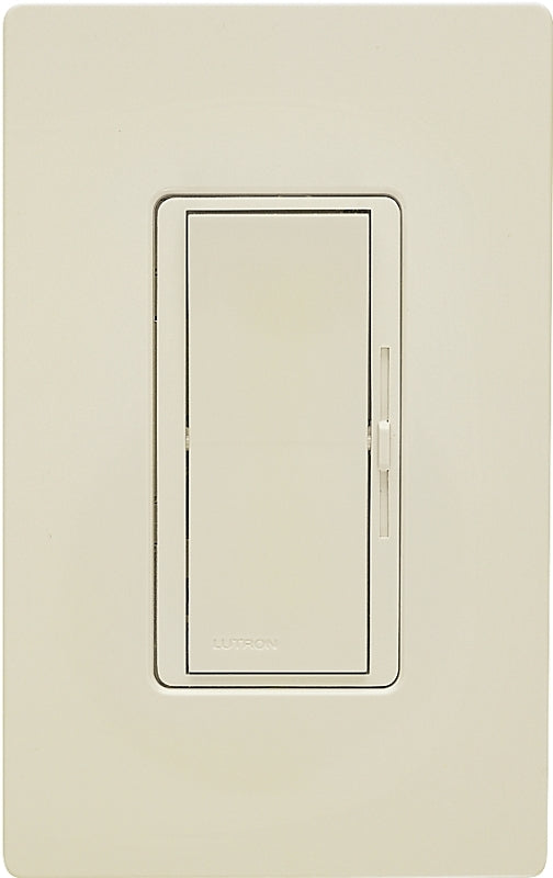 Lutron Diva DVW-600PH-LA Dimmer, 220/240 V, 600 W, Halogen, Incandescent Lamp, Light Almond