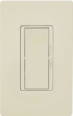 Lutron Diva DVW-600PH-LA Dimmer, 220/240 V, 600 W, Halogen, Incandescent Lamp, Light Almond