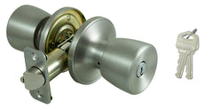 ProSource Entry Knob Lockset, Tulip, Stainless, KA3