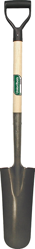 UnionTools 47107 Drain Spade Shovel, 5-1/4 in W Blade, Steel Blade, Hardwood Handle, D-Shaped Handle, 27 in L Handle