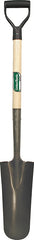 UnionTools 47107 Drain Spade Shovel, 5-1/4 in W Blade, Steel Blade, Hardwood Handle, D-Shaped Handle, 27 in L Handle
