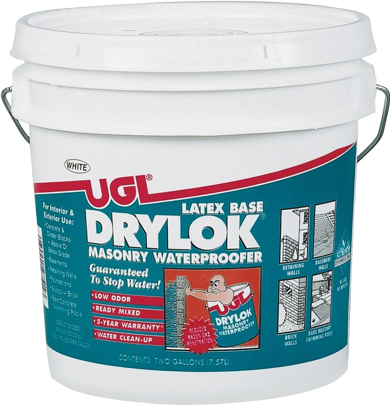 UGL 27514 Masonry Waterproofer, White, Liquid, 2 gal Pail