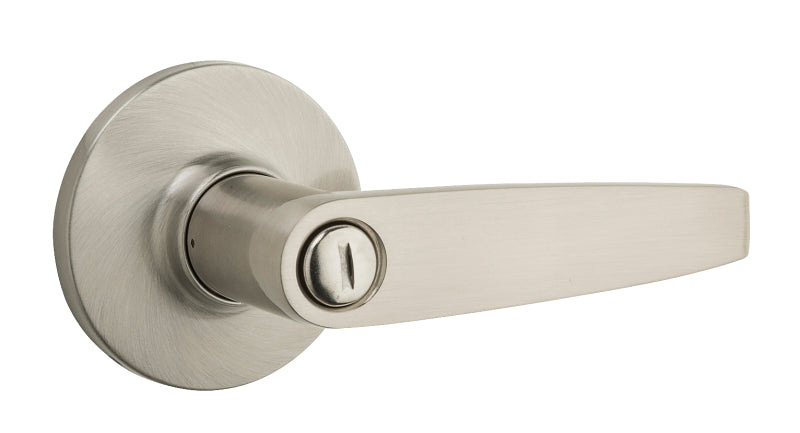 Weiser Safe Lock Winston Series 9SL30000-028 Privacy Door Lever, Levers Lock, Satin Nickel, Residential, Universal Hand