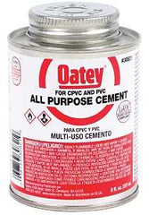 Oatey 30821 Solvent Cement, 8 oz Can, Liquid, Milky Clear
