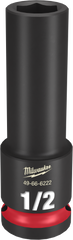Milwaukee SHOCKWAVE Impact Duty Series 49-66-6222 Deep Impact Socket, 1/2 in Socket, 1/2 in Drive, Square Drive