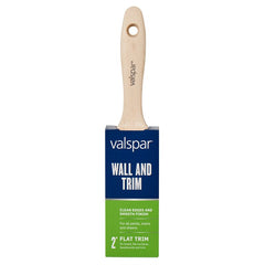 Valspar Wall and Trim 881445200 Paint Brush, 2 in W, Flat Brush, Polyester Bristle, Beavertail, Ergonomic Handle