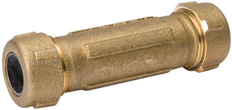 B & K 160-303NL Pipe Coupling, 1/2 in, Compression, Brass, 125 psi Pressure