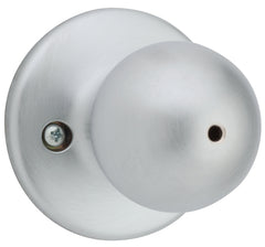 Weiser Yukon Series 9GAC3310-013 Privacy Door Knob, 1-7/8 in Dia Knob, Satin Chrome