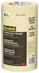 Scotch 2020-24A-CP Masking Tape, 60 yd L, 0.94 in W, Crepe Paper Backing, Beige