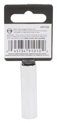 Vulcan MT6487672 Drive Socket, 3/8 in Socket, 1/4 in Drive, 6-Point, Chrome Vanadium Steel, Chrome