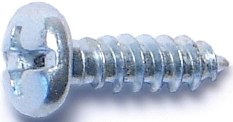 Midwest Fastener 03158 Screw, #6 Thread, Coarse Thread, Pan Head, Phillips, Slotted Drive, Diamond Point, Steel, Zinc