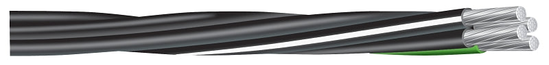 Southwire Compact Stranded 8000 4/04/02/04X500MBL Service Entrance Cable, 4 -Conductor, Aluminum Conductor, 600 V