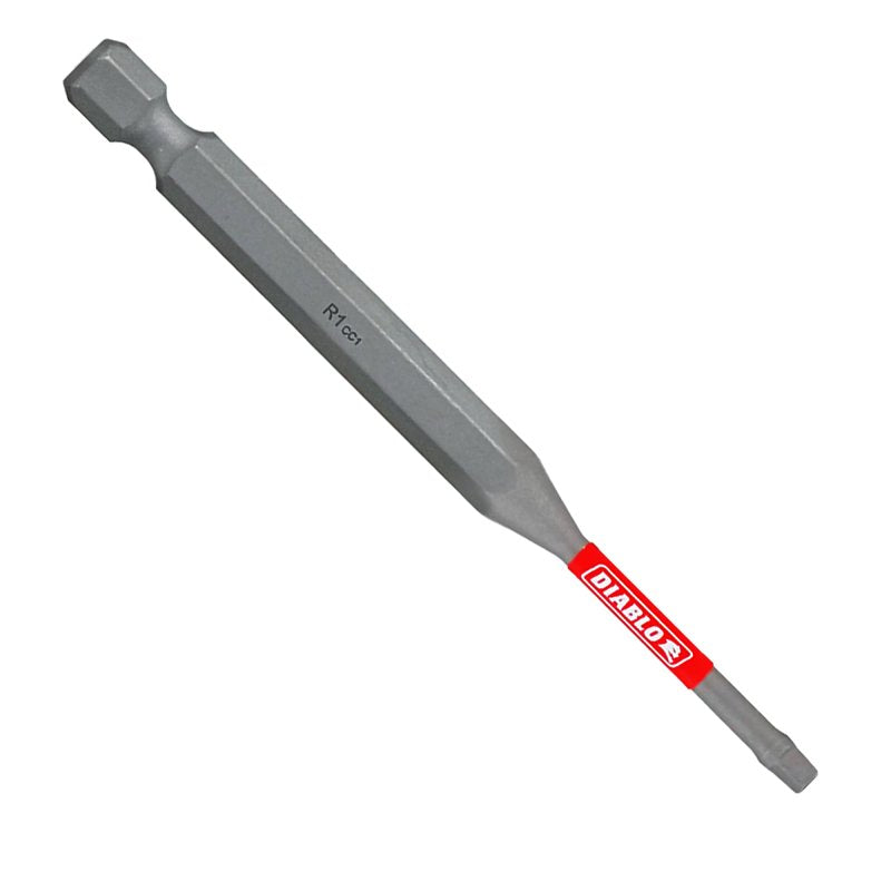 Diablo DSQ135P1 Drive Bit, #1 Drive, Square Drive, 1/4 in Shank, Hex Shank, 3-1/2 in L