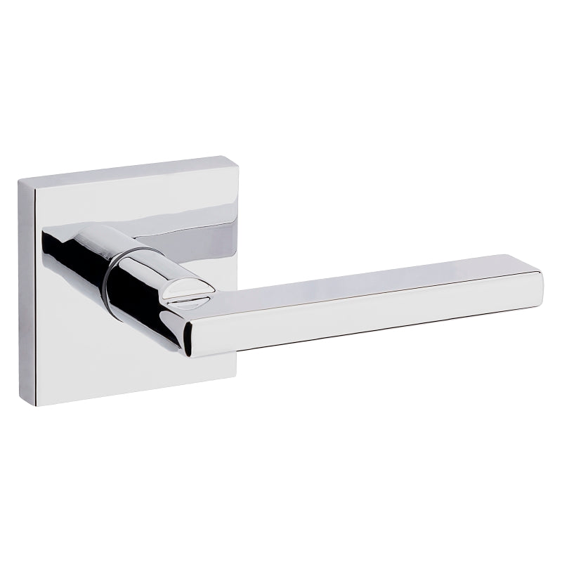 Kwikset Signature Series 154HFL SQT 26 Square Rosette Passage Closet Lever, Non-Locking Lock, Polished Chrome, Zinc