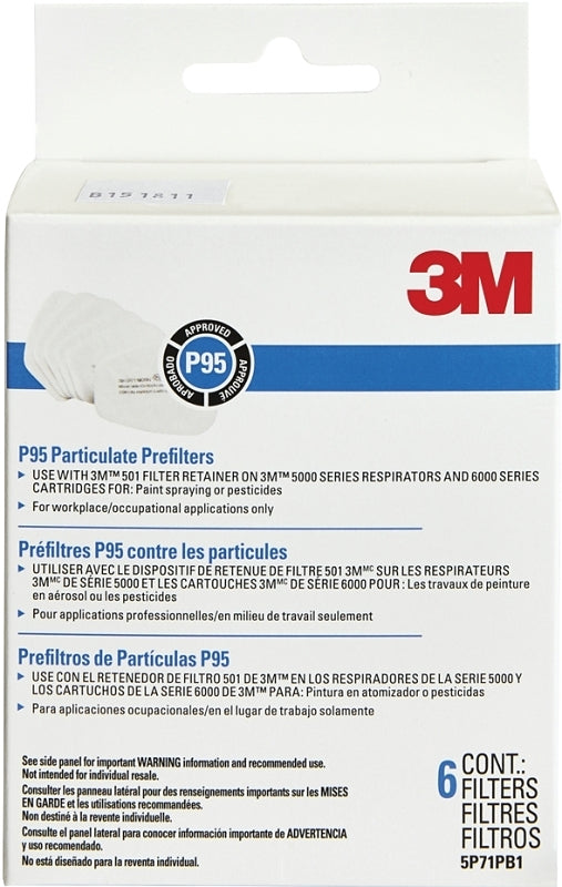 3M 5P71P10-C Particulate Pre-Filter, For: 3M 52P71, R5211, R6211, R6311, R7512 Respirators