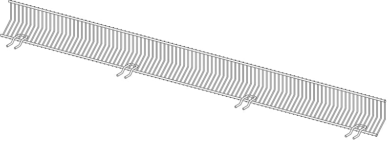 FRONT WIRE SINGLE CHROME 48IN
