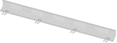 FRONT WIRE SINGLE CHROME 48IN