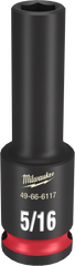 Milwaukee SHOCKWAVE Impact Duty Series 49-66-6117 Deep Impact Socket, 5/16 in Socket, 3/8 in Drive, Square Drive