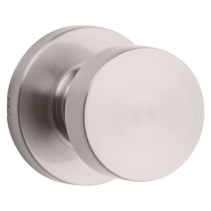 Kwikset Signature Series 720PSK RDT 15 CP Passage Door Lockset, Knob Handle, Zinc, Satin Nickel, 1 x 2-1/4 in Strike