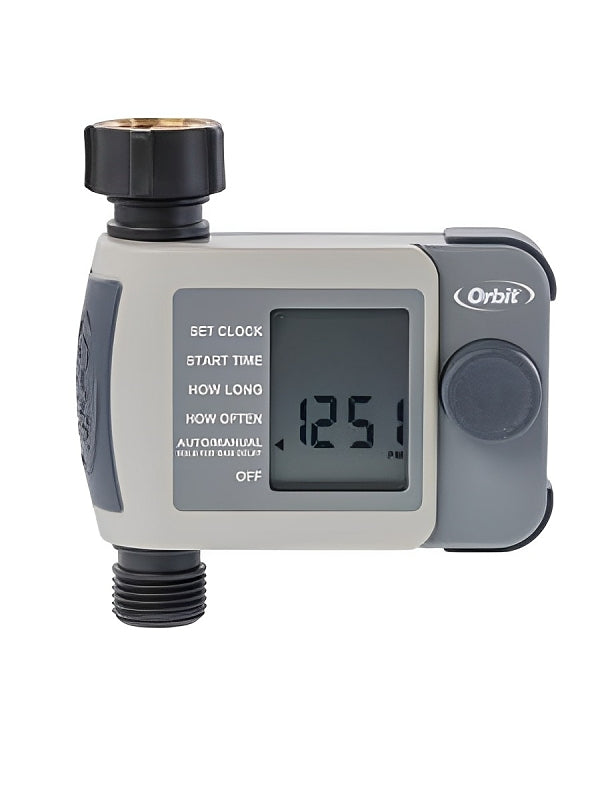 Orbit 58952 Programmable Sprinkler Timer, 1-Zone, 1-Program, Digital Display, Green