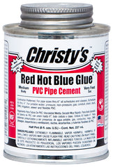 Christy's RH-RHBV-HP-36 Solvent Cement, 0.5 pt, Can, Medium Syrupy Liquid, Blue