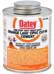 Oatey 32166 Solvent Cement, 8 oz Can, Liquid, Orange