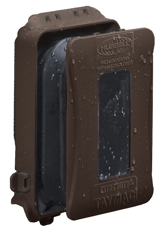 Taymac ML500Z Weatherproof In-Use Cover, 6.14 in L, 4.04 in W, 1-Gang, Polycarbonate