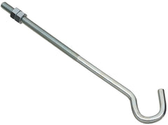 National Hardware 2162BC Series N221-705 Hook Bolt, 3/8 in Thread, 10 in L, Steel, Zinc, 135 lb Working Load