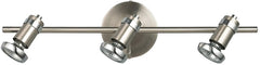 Canarm IT391A03BCH10 Track Lighting Fixture, 3-Lamp, Brushed Pewter/Chrome