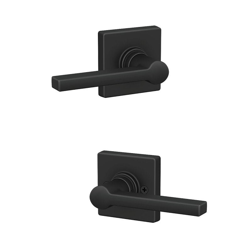 Dexter J Series J10SOL622COL Hall and Closet Passage Lock, Lever Handle, Zinc, Matte Black, 2-3/8 to 2-3/4 in Backset