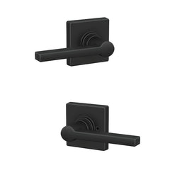 Dexter J Series J10SOL622COL Hall and Closet Passage Lock, Lever Handle, Zinc, Matte Black, 2-3/8 to 2-3/4 in Backset