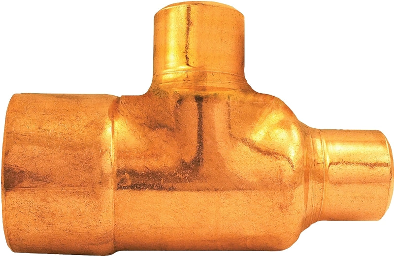 EPC 111R Series 32838 Reducing Pipe Tee, 1 x 3/4 x 3/4 in, Sweat, Copper