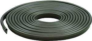 M-D 78196 Gasket Weatherstrip, 1/2 in W, 17 ft L, Vinyl, Brown